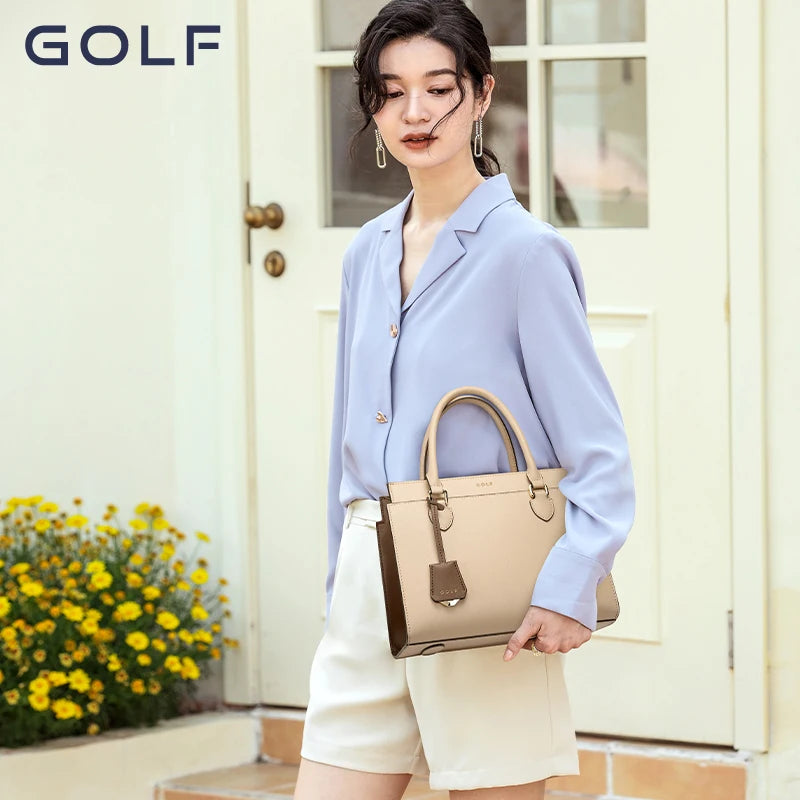 GOLF Women's Handbag 2023 New Brand Minimalist Fashion Bag Genuine Leather Large Capacity Middle aged Mom Bag - GSINAS.com