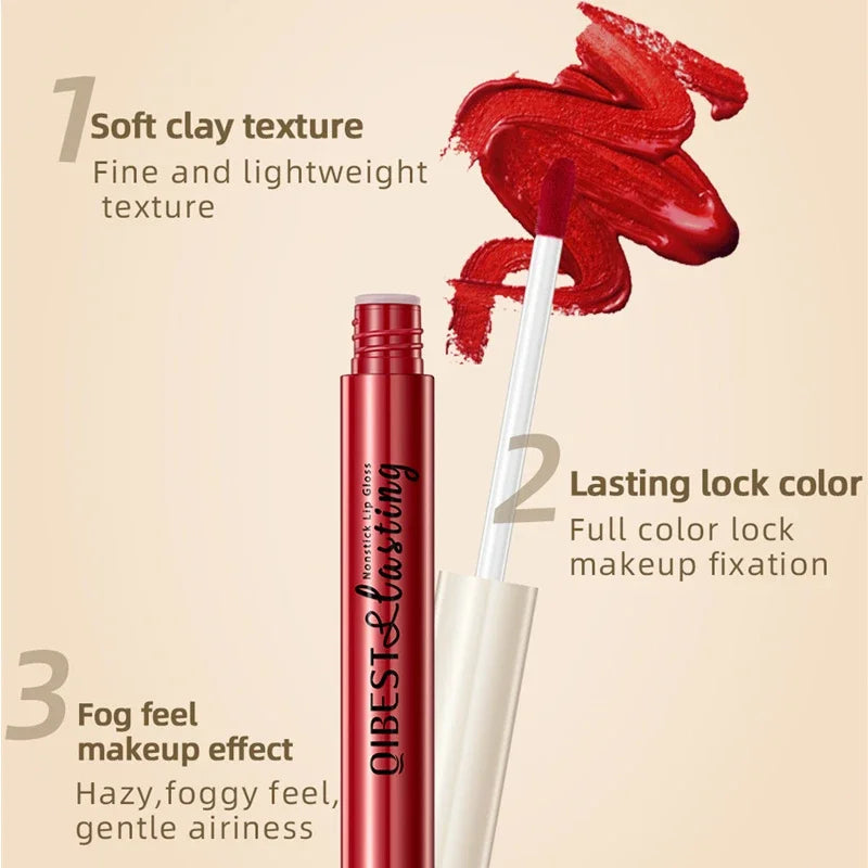 QIBEST 24 Colors Matte Liquid Lipstick Waterproof Long Lasting Velvet Red Lip Gloss Tint Makeup Cosmetic Lipsticks Lipglosses