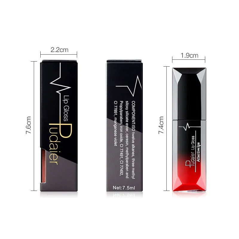 Matte Liquid Lipstick Waterproof Long Lasting Lip Gloss Tint Sexy Red Nude Purple Metallic Lipsticks Makeup Cosmetics Gifts YZL1