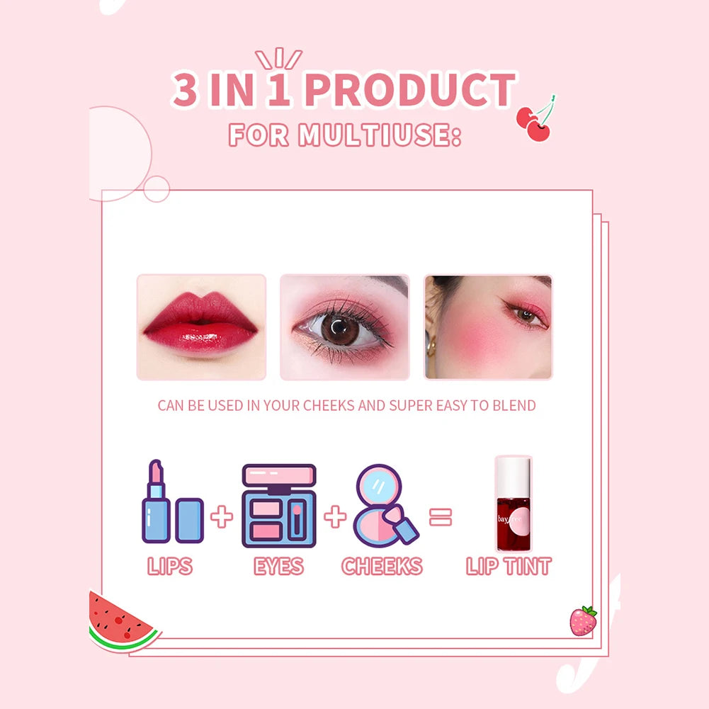 Lip Gloss Tint Makeup Cheek Tint Blush Moisturizing Mirror Liquid Lipsticks Waterproof Long Lasting Lip Glaze Cosmetic - GSINAS.com