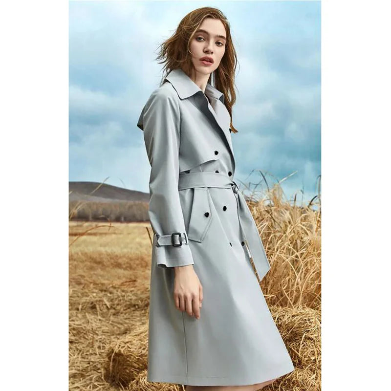 Spring & Autumn Outerwear - Double-Breasted Trench Coat