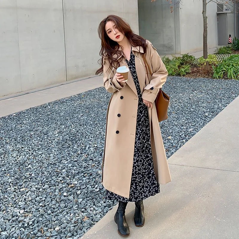 Streetwear Loose Trench Coat - Midi Length Fashion for Women