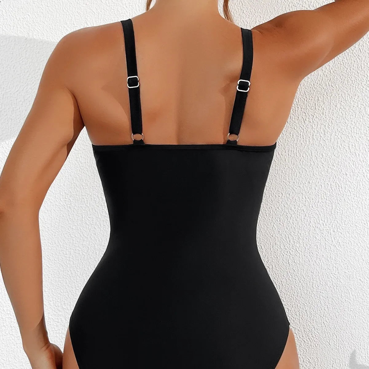 2024 New Women's One-Piece Swimsuit Sexy Deep V Neck Backless Mesh Swimwear High Waist Push Up Bikini Bathing Suits Beachwear