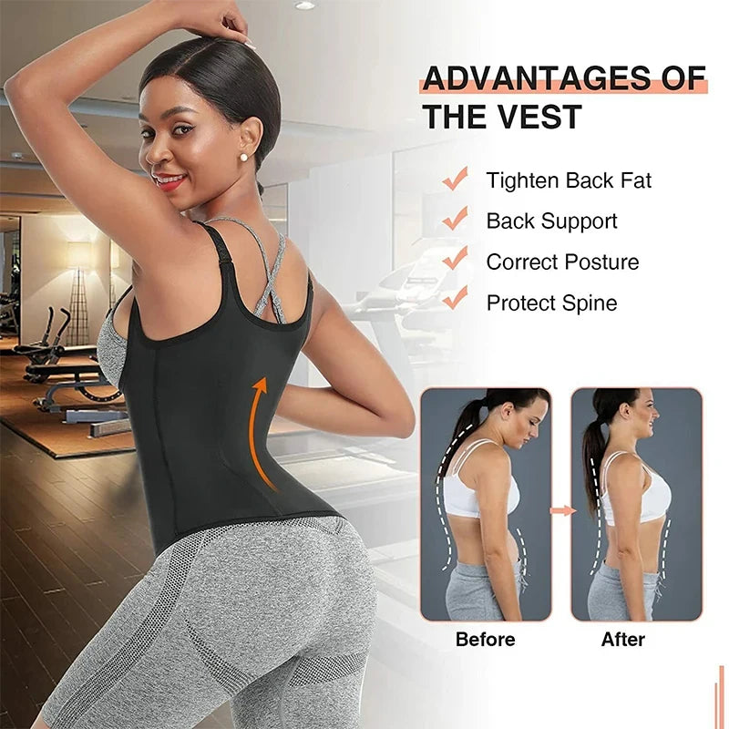 Weight Loss Corset and Body Shaper with Sauna Compression for Tummy Girdle Support - GSINAS.com