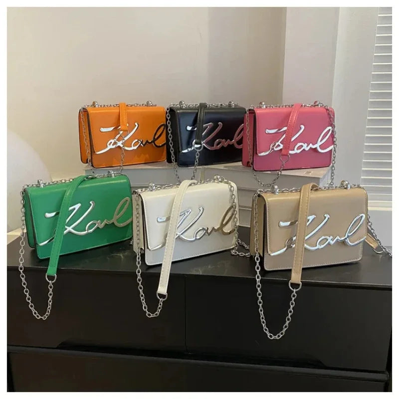 Casual Shoulder Bags PU Leather Crossbody Bags for Women Retro Chain Purses and Handbags Luxury Designer Bags Portable Flap Bag - GSINAS.com