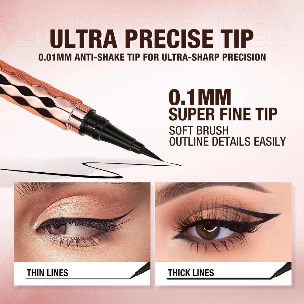 O.TWO.O Black Liquid Eyeliner Eye Make Up Super Waterproof Long Lasting Eye Liner Easy to Wear Eyes Makeup Cosmetics Tools - GSINAS.com