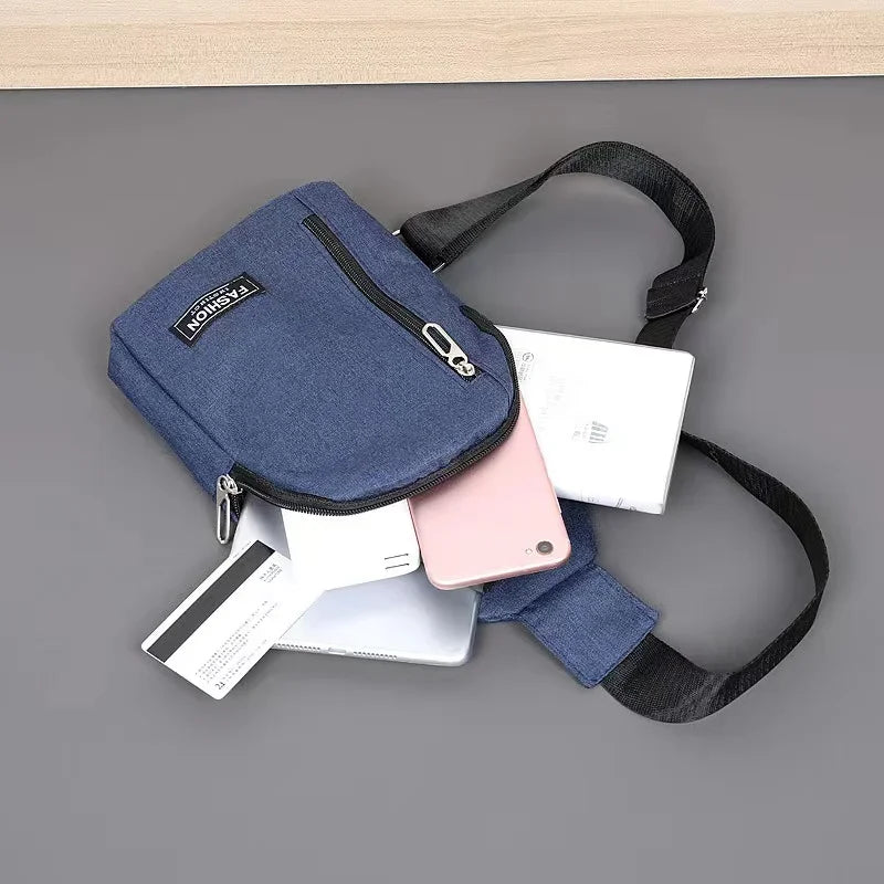 Chest Bag New Men Simple Nylon Fashion Waterproof One Shoulder Crossbody Bag Casual Sports Men Outdoor Trend Bag - GSINAS.com