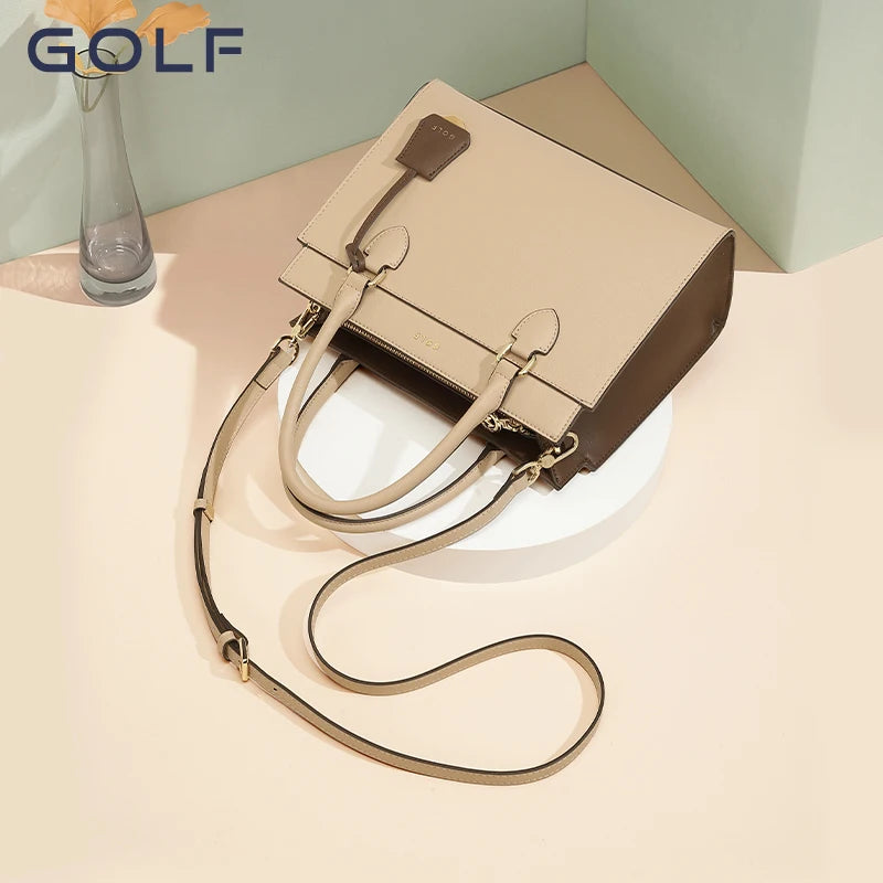 GOLF Women's Handbag 2023 New Brand Minimalist Fashion Bag Genuine Leather Large Capacity Middle aged Mom Bag - GSINAS.com