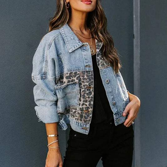 Spring And Women Autumn Denim Jacket 's Long Sleeve