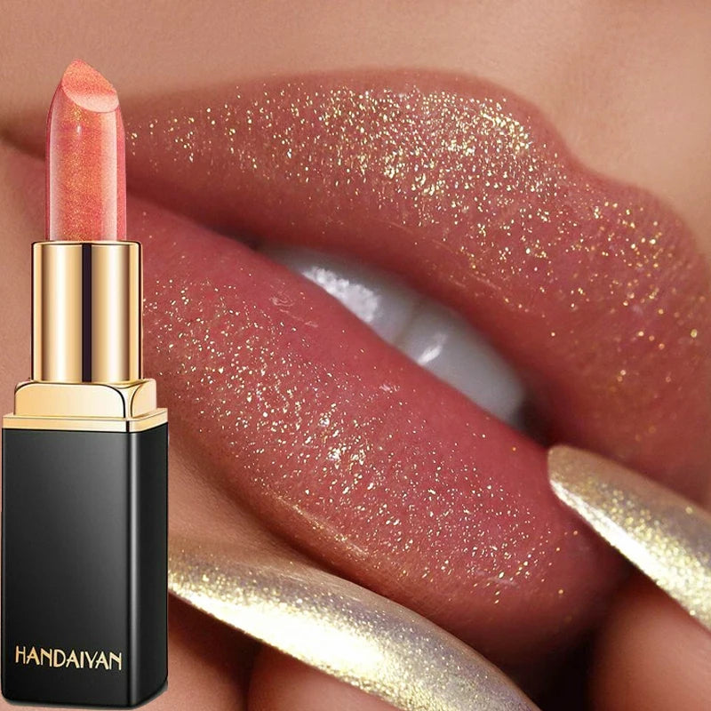 9 Colors Glitter Nude Lipsticks Waterproof Makeup Sexy Matte Lipsticks Long Lasting Mermaid Shimmer Lip Stick Pigment Cosmetic - GSINAS.com