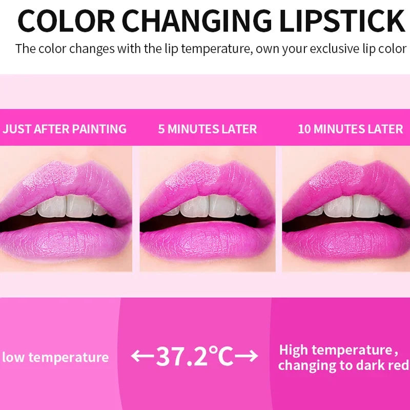 6 Colors Magic Lipstick Temperature Color Changing Lipsticks Blue Rose Waterproof Long Lasting Moisturizing Lip Balm Cosmetics - GSINAS.com