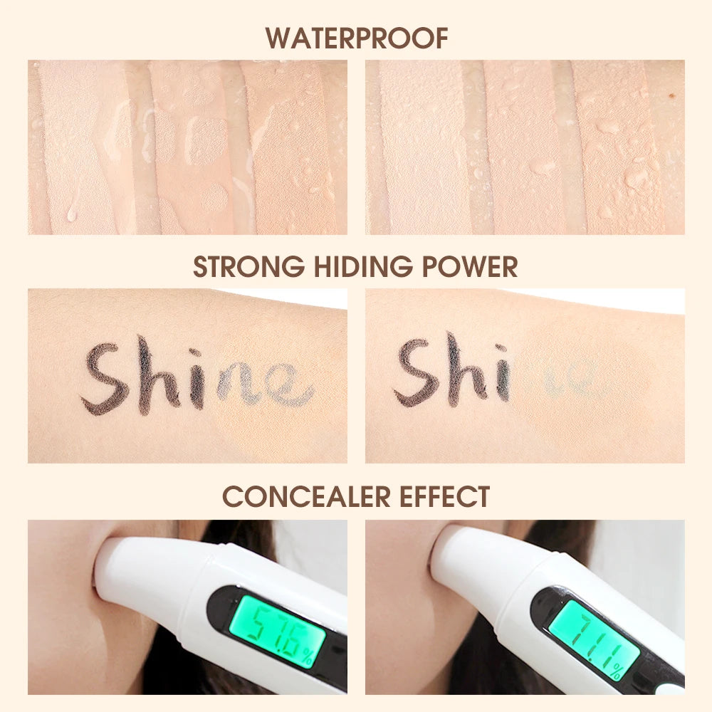 O.TWO.O Air Cushion BB Cream 3 Colors Fuller Coverage Waterproof Long-lasting Concealer Cushion Compact With Puff Face Makeup - GSINAS.com