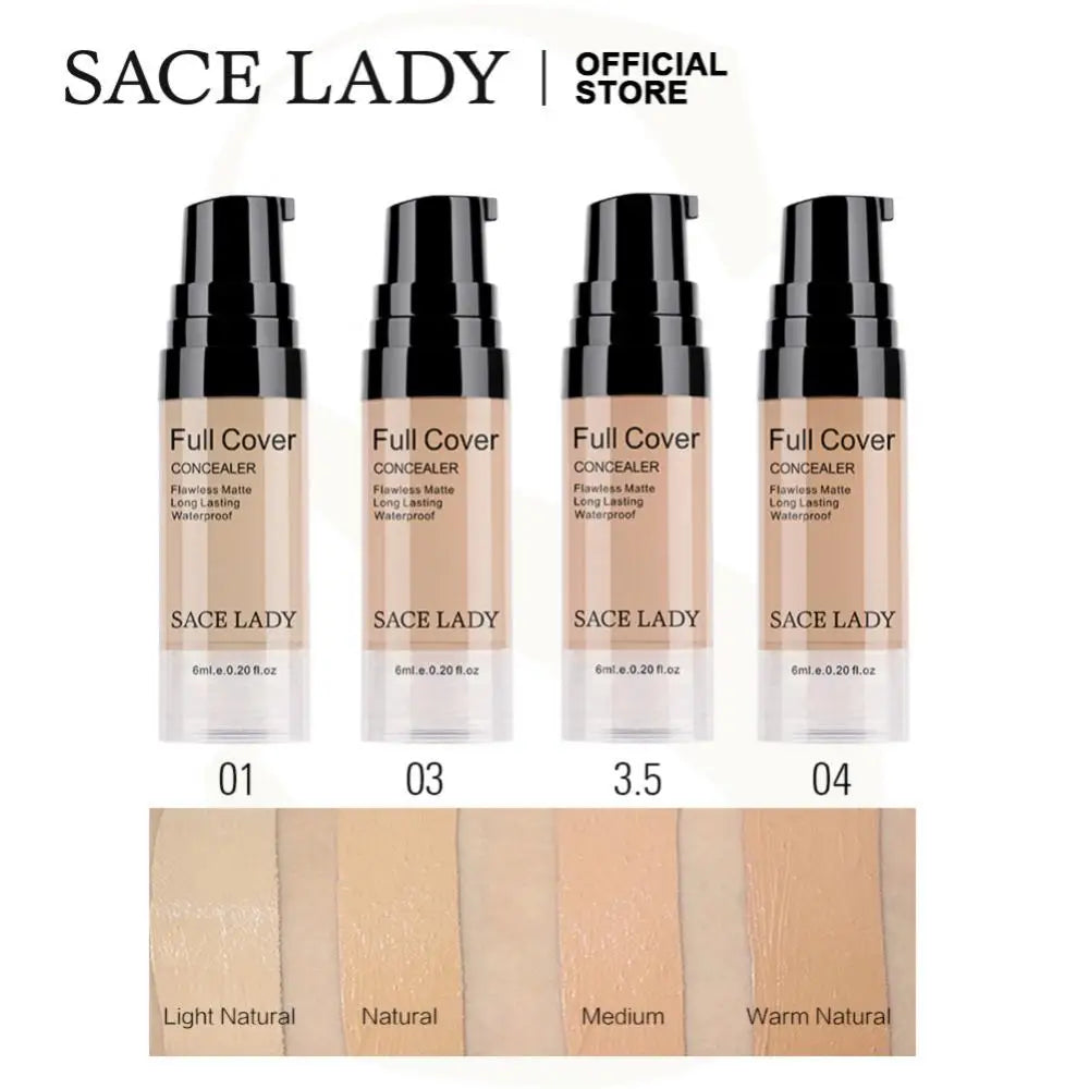 SACE LADY Concealer Smooth Non-Sticking Powder Liquid Concealer Full Cover Makeup Face Corrector Cream Waterproof Cosmetics - GSINAS.com