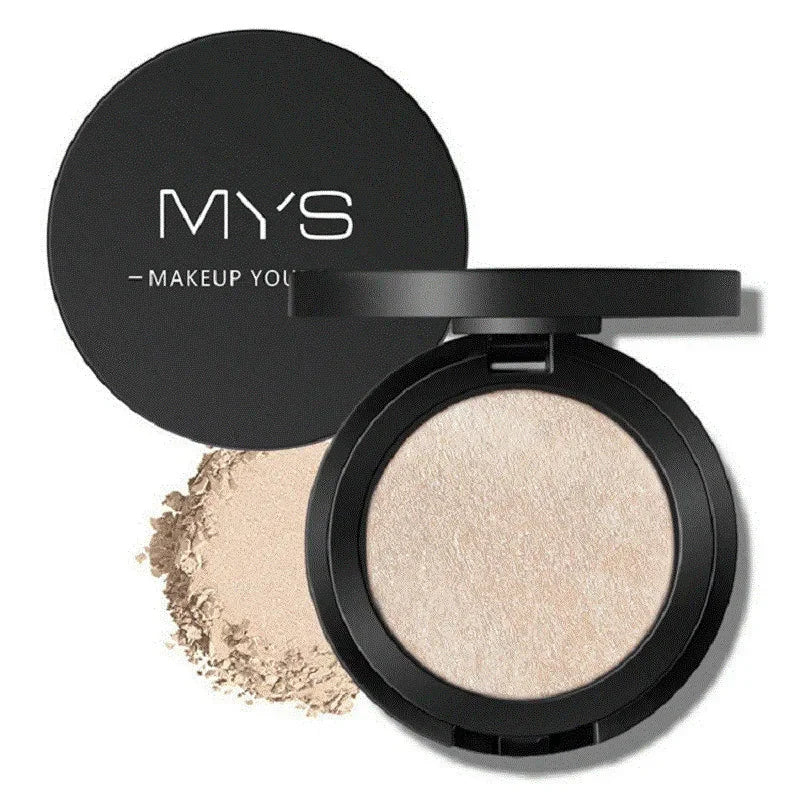 MYS Brand Face Meikkipuuteri 6 väriä Vedenpitävä Mineraalit Shimmer Brightener Contour Bronzer Highlighter Meikkipaletit 