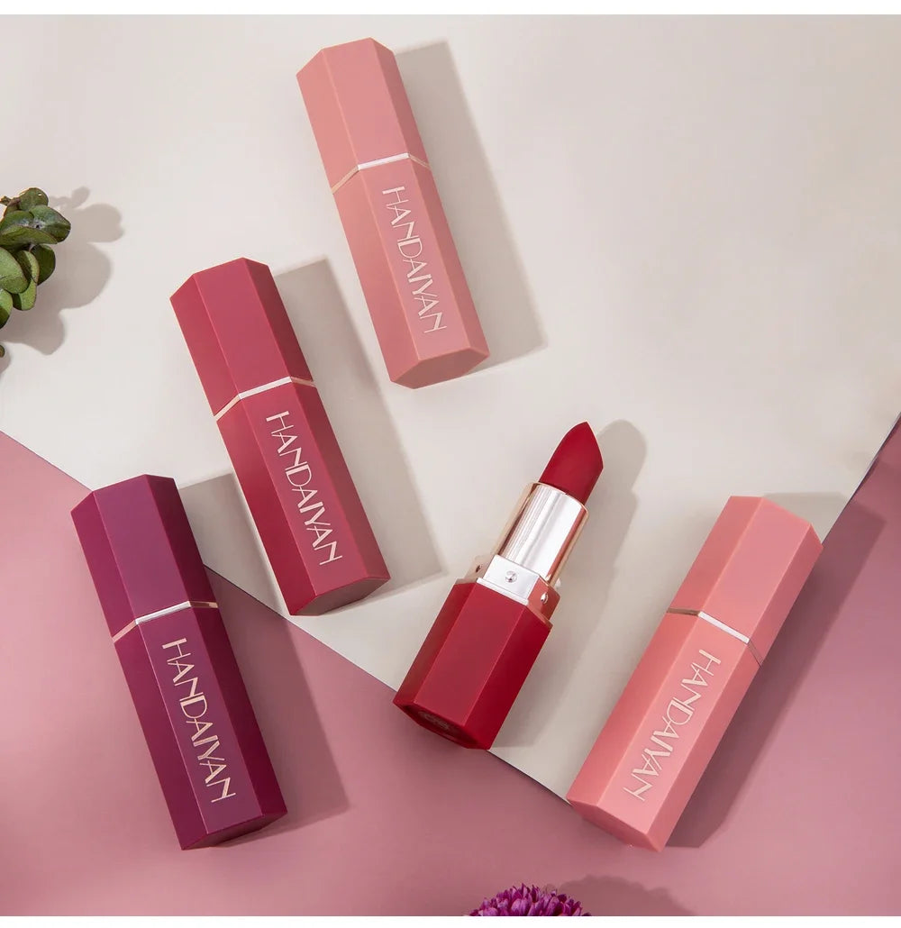 Nude Matte Lipstick Waterproof Long Lasting Non-stick Cup Lip Stick Not Fading Sexy Red Pink Velvet Lipsticks Makeup Cosmetics