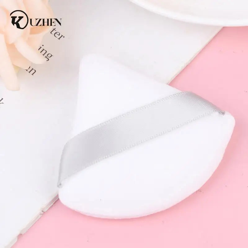 Triangle Velvet Powder Puff Flours Mini Face Makeup Sponge Cosmetics Soft Cotton Face Powder Puff Washable Lightweight - GSINAS.com