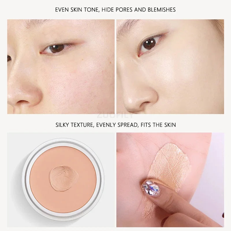 Concealer Foundation Cream Waterproof Lasting Deep Complexion Dark Circles Acne Marks Cover Spot Moisturize Face Makeup Cosmetic - GSINAS.com