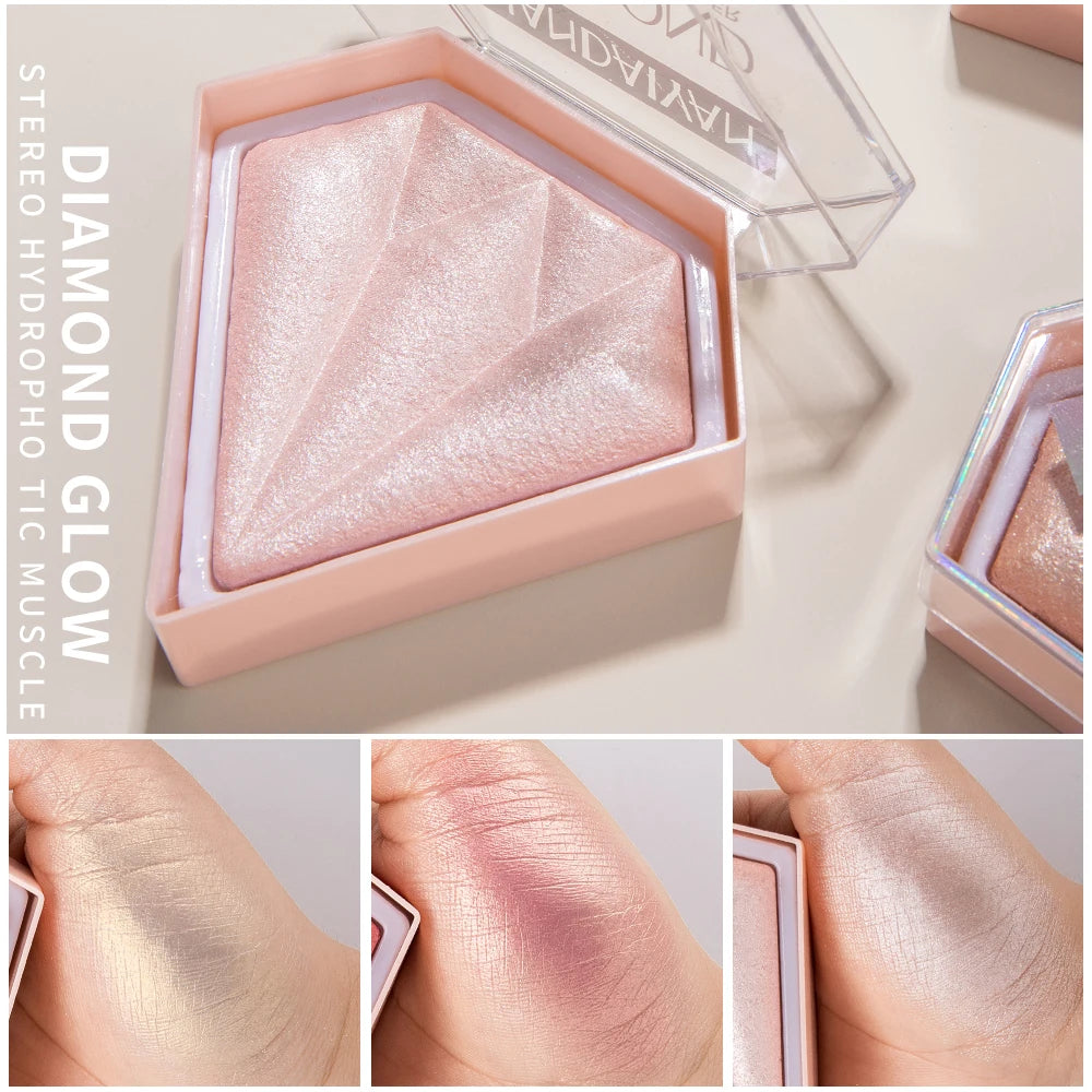 HANDAIYAN Diamond Glitter Highlighter Powder Face Makeup Highlight Glow Shine Metallic Brighten Body Contour Luminous Corrector - GSINAS.com