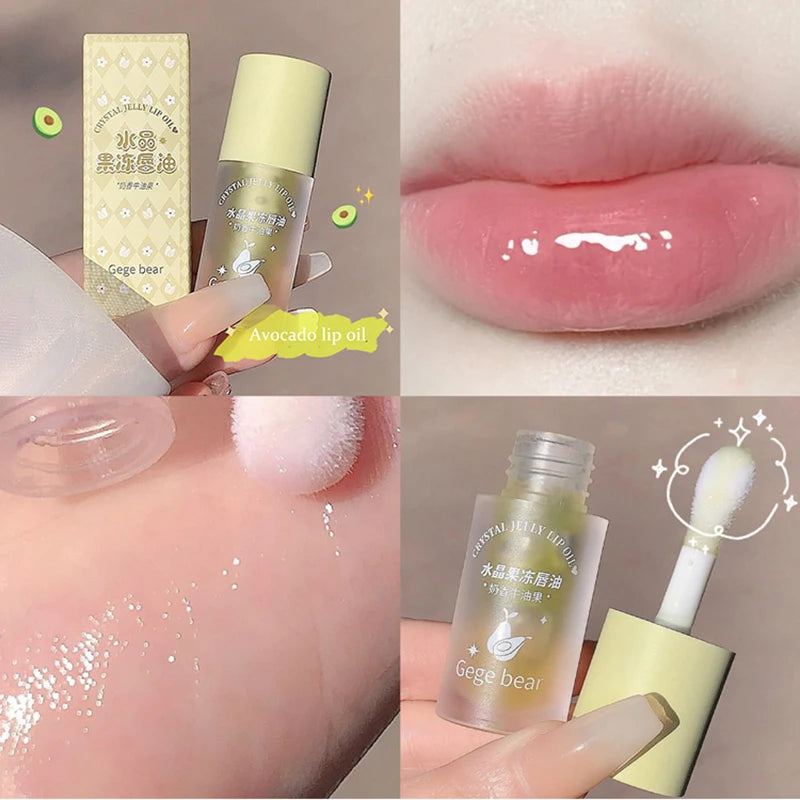 Crystal Jelly Lip Oil Hydrating Plumping Lip Gloss Coat For Cute Makeup Lipsticks Tinted Clear Serum Fruit Lip Balm Cosmetics - GSINAS.com