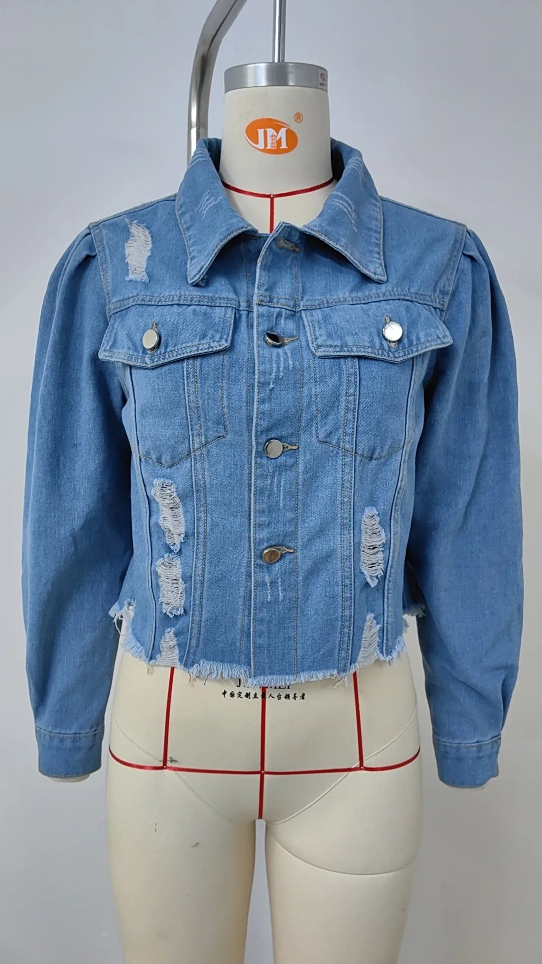 Hole Denim Jacket: Vintage Outerwear for Women