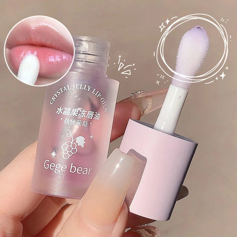 Crystal Jelly Lip Oil Hydrating Plumping Lip Gloss Coat For Cute Makeup Lipsticks Tinted Clear Serum Fruit Lip Balm Cosmetics - GSINAS.com