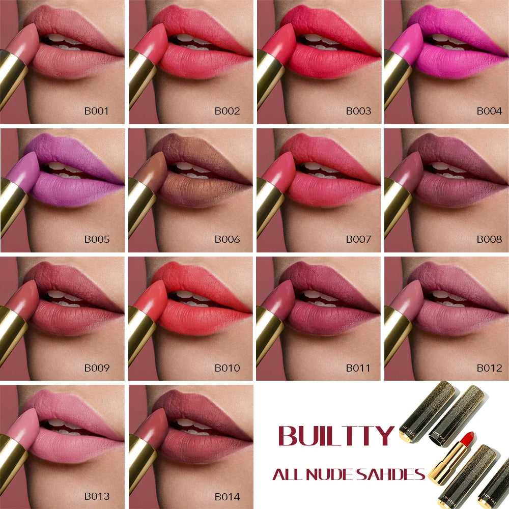 Korean Makeup Matte Lipstick Waterproof Long Lasting Lip Stick Red Pink Velvet Nude Lipsticks Women Cosmetics - GSINAS.com