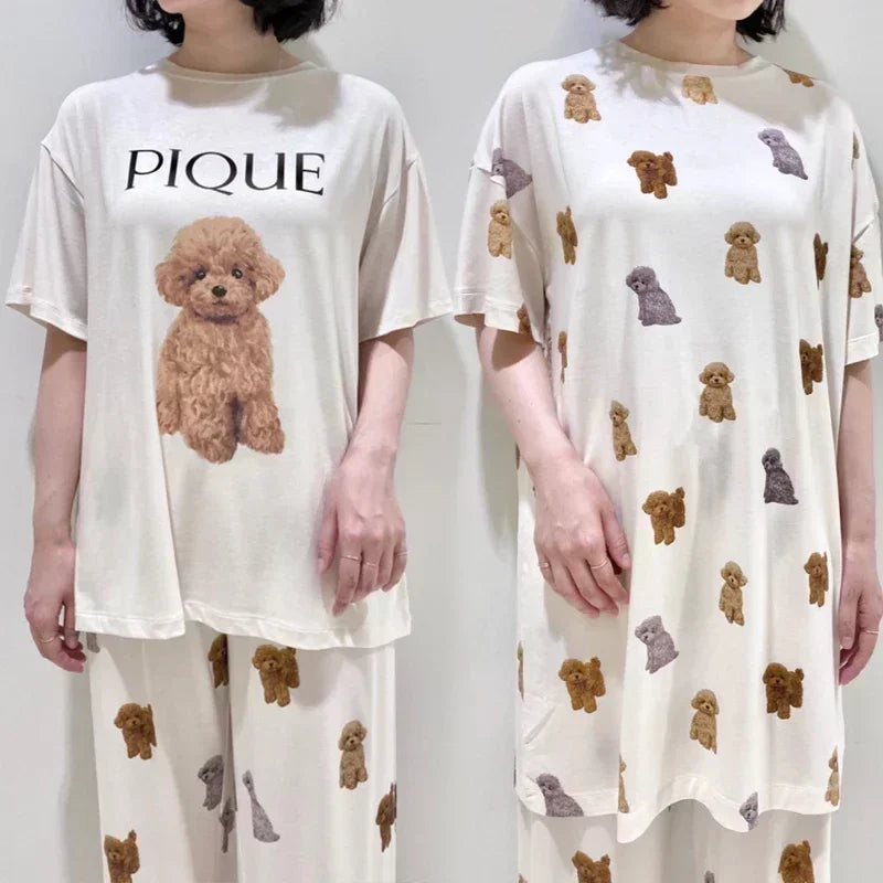 Ladies Cute Pajama Short Set - Modal Lounge Wear for Women's Room Wear.