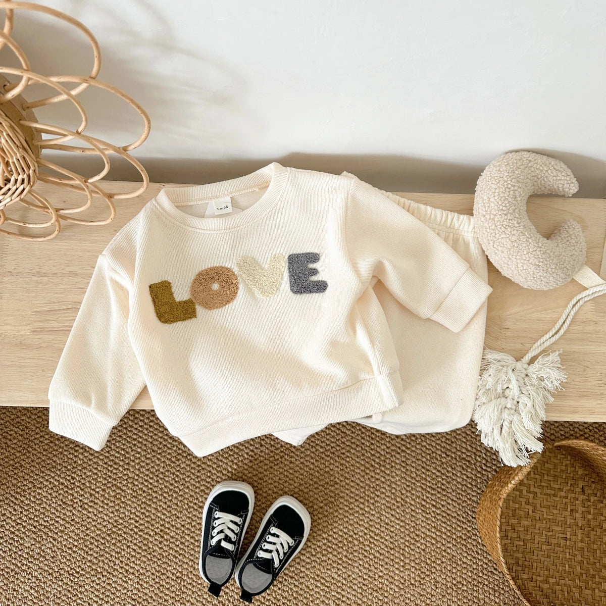 2024 NEW Newborn Baby Girl Boy Outfits Baby Clothes Letter LOVE Embroidery 2PCS Kids Clothings Sets Spring Autumn - GSINAS.com