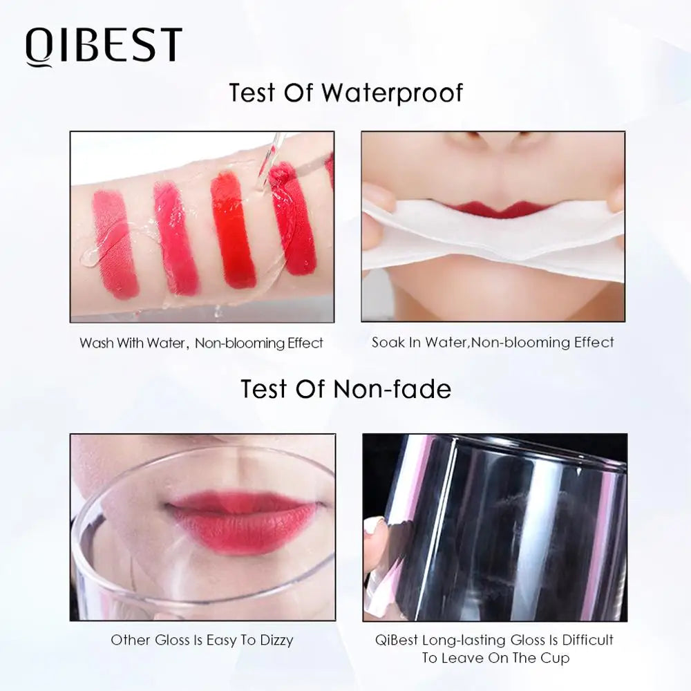 Matte Liquid Lipstick Waterproof Long Lasting Velvet Lip Gloss Tint Tube Matte Nude Pigment Red Black Makeup Cosmetics Lipsticks - GSINAS.com