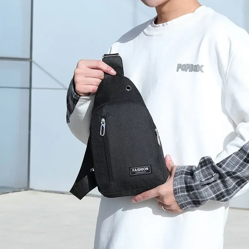 Chest Bag New Men Simple Nylon Fashion Waterproof One Shoulder Crossbody Bag Casual Sports Men Outdoor Trend Bag - GSINAS.com