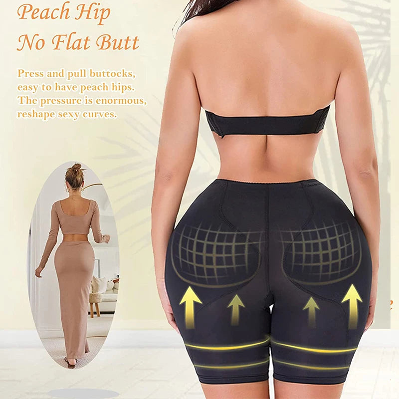 Padded Shapewear with Bottom Enhancer and Hip Dip Smoothing for Women's Body Shaping.