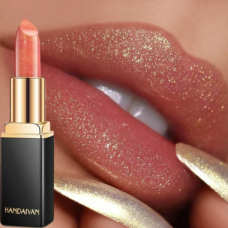 9 Colors Nude Glitter Lipsticks Waterproof Makeup Velvet Matte Lipstick Long Lasting Mermaid Sexy Red Shimmer Lip Stick Cosmetic - GSINAS.com