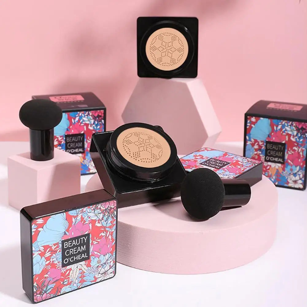 Mushroom Head Air Cushion BB Cream Foundation Cream For Face Makeup Face Makeup Concealer Cushion For Face Base Cream With White