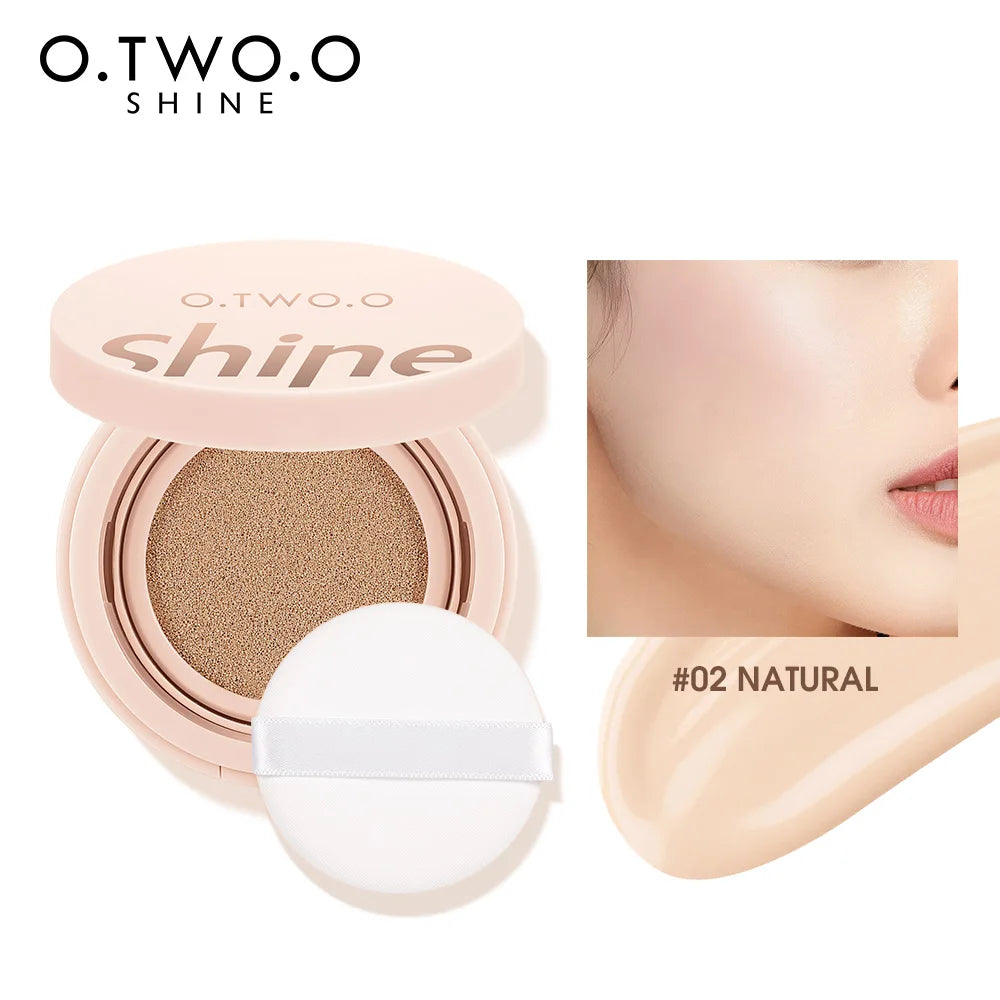 O.TWO.O Air Cushion BB Cream 3 Colors Fuller Coverage Waterproof Long-lasting Concealer Cushion Compact With Puff Face Makeup