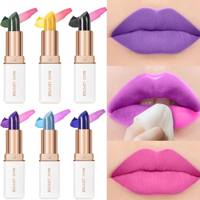 6 Colors Magic Lipstick Temperature Color Changing Lipsticks Blue Rose Waterproof Long Lasting Moisturizing Lip Balm Cosmetics - GSINAS.com