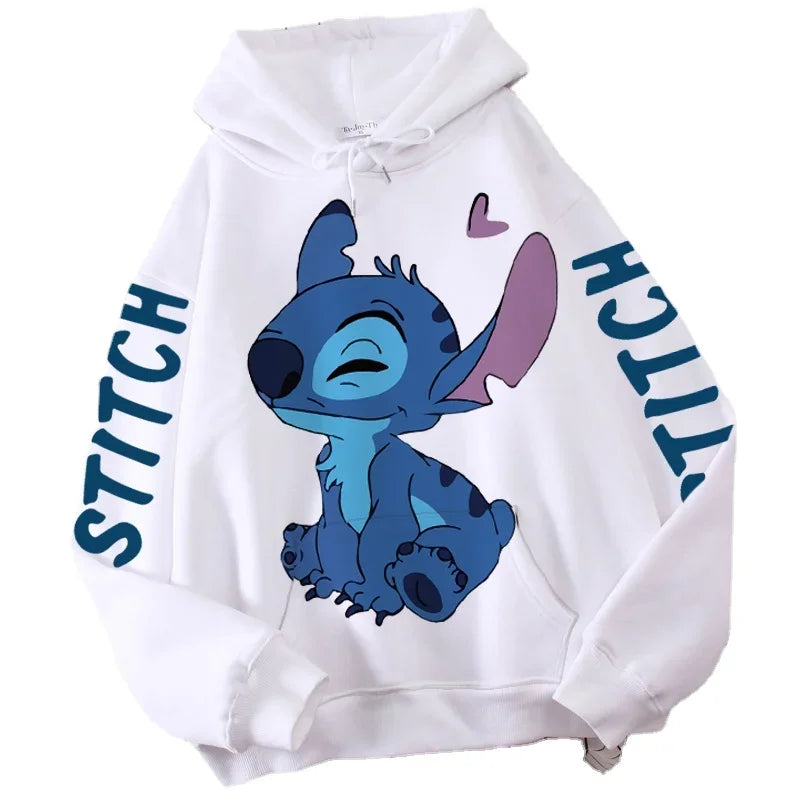Disney Hoodie Fashion Stitch Angel Monster Letter Cartoon Sweatshirt Pullover