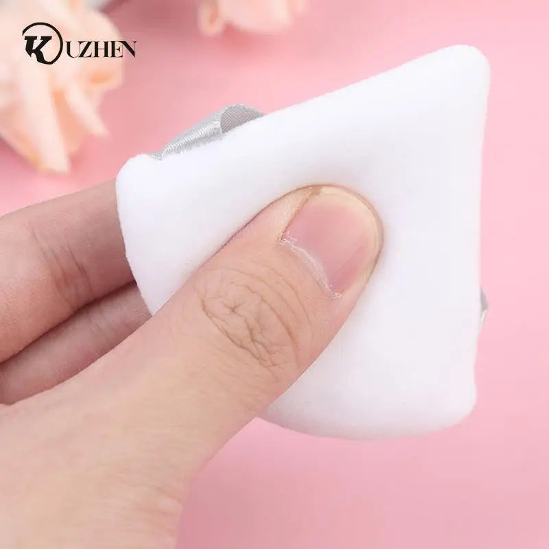 Triangle Velvet Powder Puff Flours Mini Face Makeup Sponge Cosmetics Soft Cotton Face Powder Puff Washable Lightweight - GSINAS.com