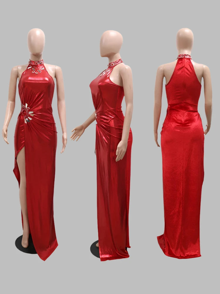 Elegant Birthday Dresses Women Spring Sleeveless Long Dress - GSINAS.com