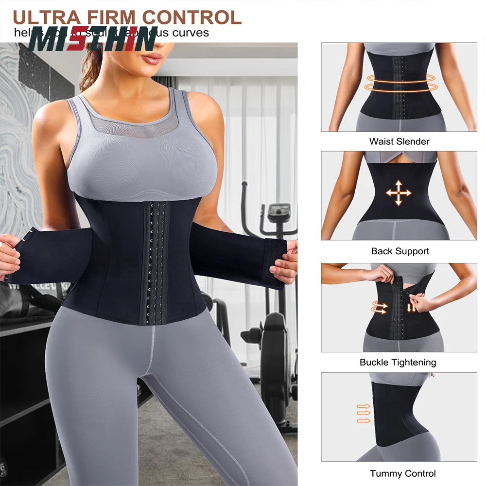 Slimming Tummy Control Shapewear with Double Belt Waist Cincher - GSINAS.com