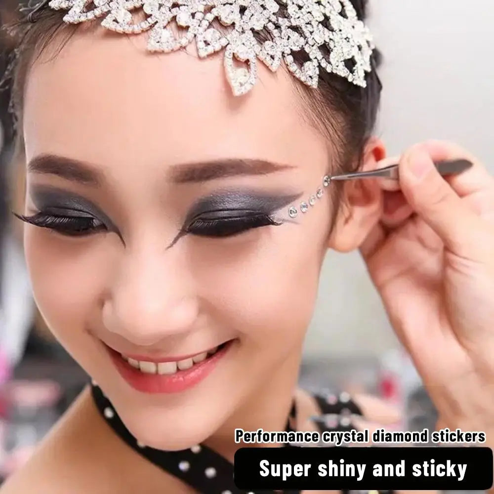 Party Festival Makeup Decoration Face Body Colored Diamonds Jewels Pearls Stickers Self Adhesive EyeShadow Acrylic Sticker