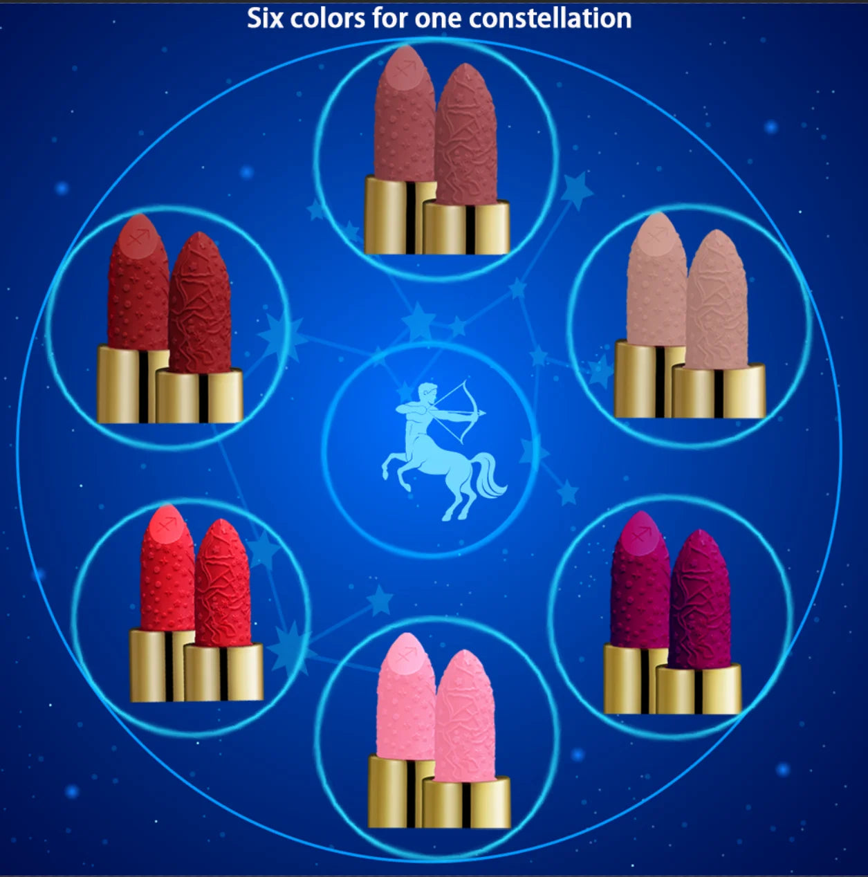 12 Constellations Matte Lipsticks Long Lasting Waterproof Not Fading Sexy Red Pink Velvet Nude Lipsticks Women Gift Cosmetics - GSINAS.com