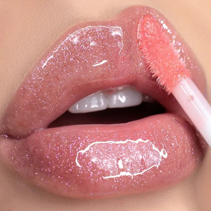 Pearlescent Crystal Jelly Lip Gloss Shiny Clear Mirror Moisturizing Lip Gloss Glitter Liquid Lipsticks Lip Oil Lips Tint Makeup