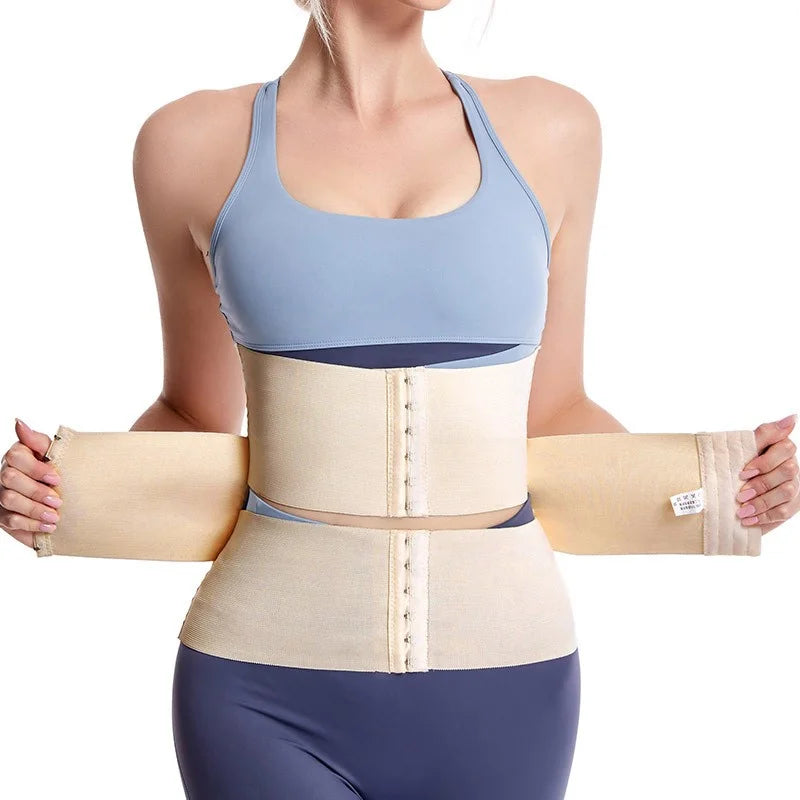 Waist Trainer Wrap Bandage Belt - Flat Tummy Cincher with Body Shaper and Postpartum Support for a Slim Waistline.