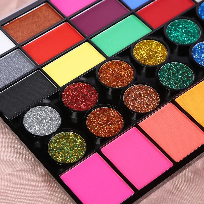 Face Body Painting Make Up Face Color Eye Shadow Easy To Clean Makeup Body Paint Festival Halloween Makeup Body Paint  Wholesale - GSINAS.com