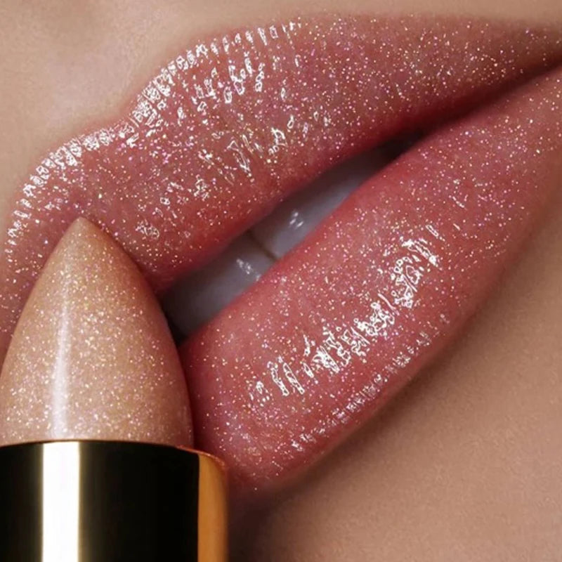 9 Colors Waterproof Nude Pink Glitter Lipstick Makeup Long Lasting Velve Red Mermaid Sexy Shimmer LipSticks Cosmetics Beauty - GSINAS.com