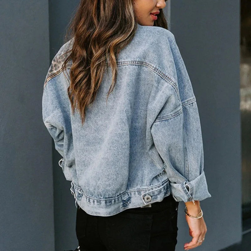 Spring And Women Autumn Denim Jacket 's Long Sleeve