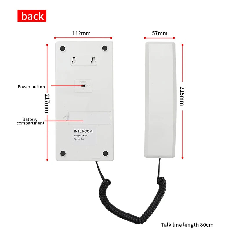 Wireless Audio Intercom 433mhz Phone Telephone