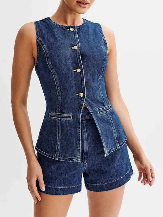 Women's Denim Vest: Versatile & Stylish Spring/Fall Outerwear