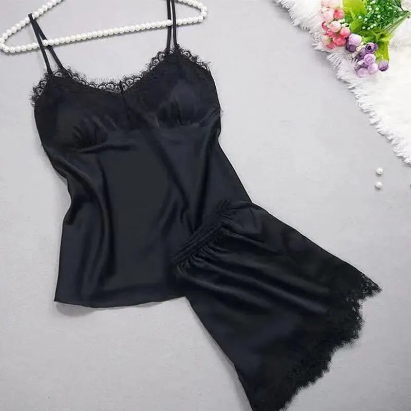 Halter Pajamas 2 PCS Camisole And Shorts