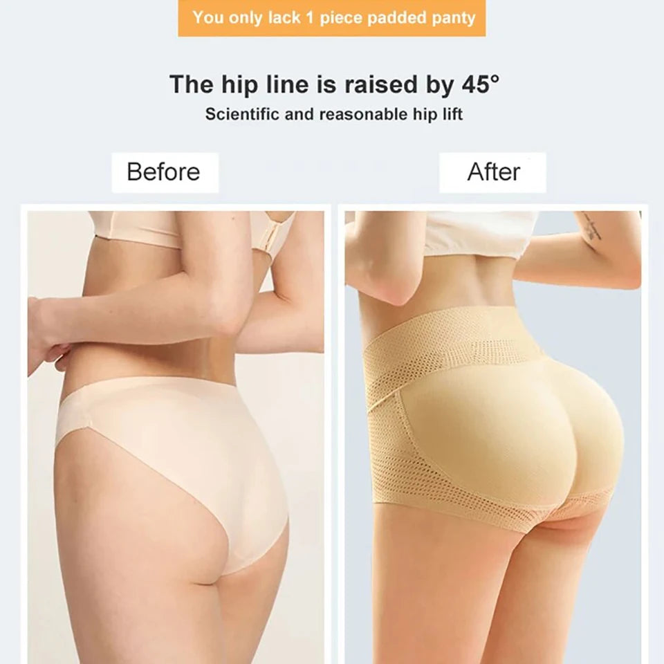 Butt Lifter High Waist Fake Buttocks Control Panties with Padded Underwear Briefs - GSINAS.com